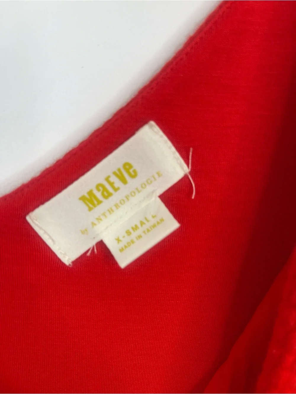 Maeve Red Button-Front Midi Dress size XS